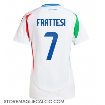 Italia Davide Frattesi #7 Maglia Gara Trasferta Repliche Europei 2024 Donna